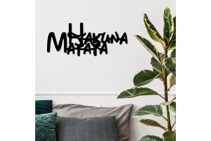Hakuna Matata 5 Väggdekor - Svart - Inredning - Väggdekor - Skylt - Plåtskyltar