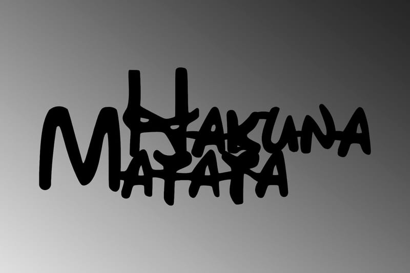 Hakuna Matata 5 Väggdekor - Svart - Inredning - Väggdekor - Skylt - Plåtskyltar