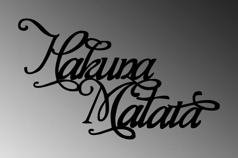 Hakuna Matata 6 Väggdekor - Svart - Inredning - Väggdekor - Skylt - Plåtskyltar
