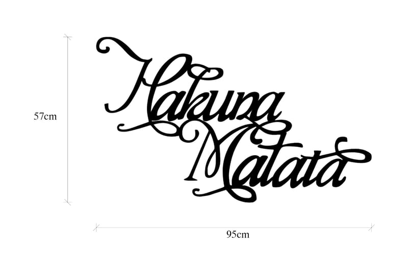 Hakuna Matata 6 Väggdekor - Svart - Inredning - Väggdekor - Skylt - Plåtskyltar