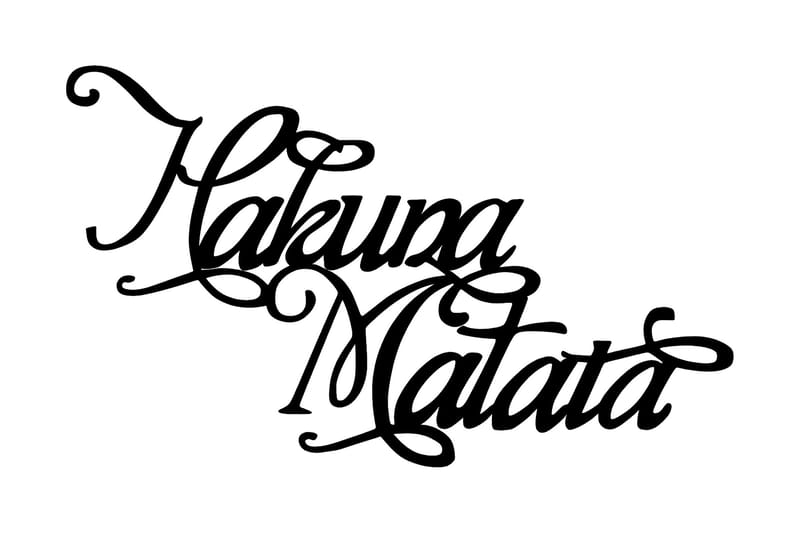 Hakuna Matata 6 Väggdekor - Svart - Inredning - Väggdekor - Skylt - Plåtskyltar