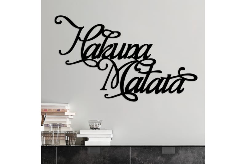 Hakuna Matata 6 Väggdekor - Svart - Inredning - Väggdekor - Skylt - Plåtskyltar