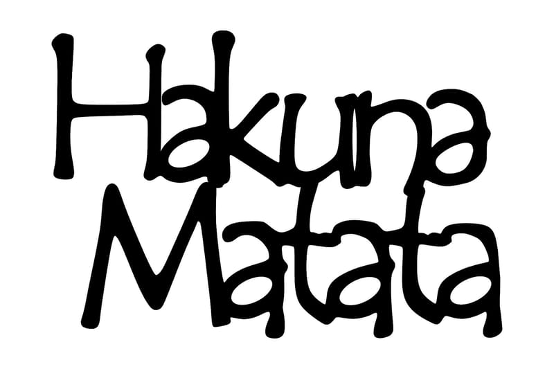 Hakuna Matata 8 Väggdekor - Svart - Inredning - Väggdekor - Skylt - Plåtskyltar