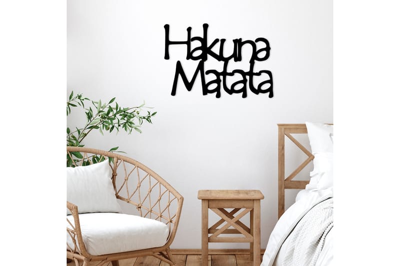 Hakuna Matata 8 Väggdekor - Svart - Inredning - Väggdekor - Skylt - Plåtskyltar