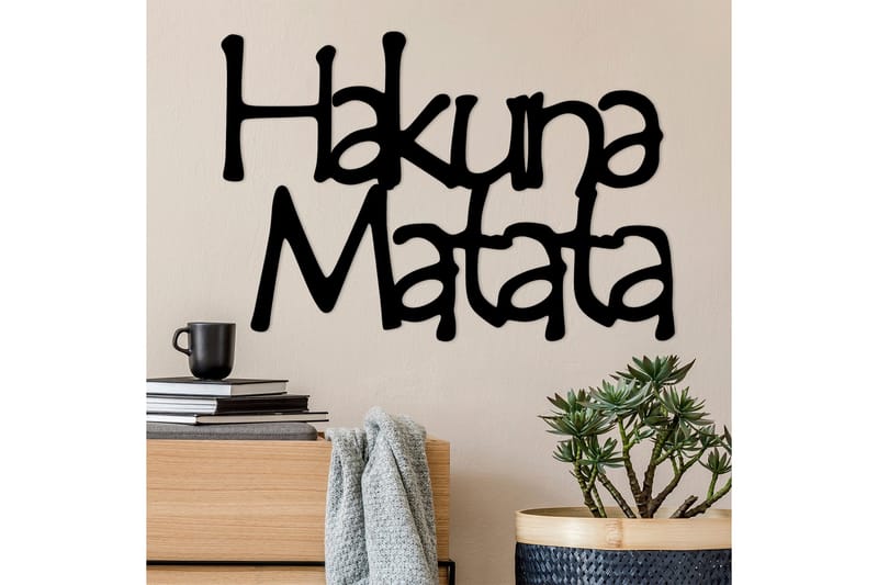 Hakuna Matata 8 Väggdekor - Svart - Inredning - Väggdekor - Skylt - Plåtskyltar