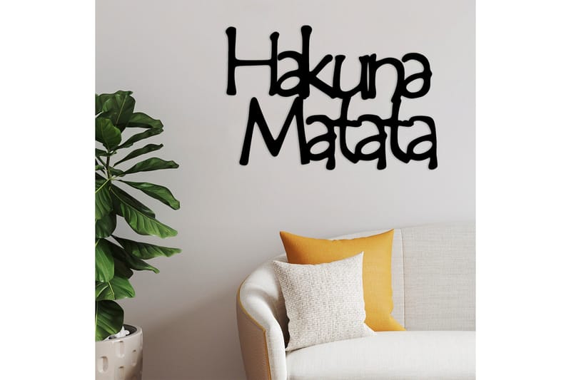 Hakuna Matata 8 Väggdekor - Svart - Inredning - Väggdekor - Skylt - Plåtskyltar