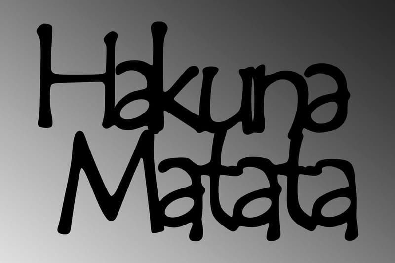 Hakuna Matata 8 Väggdekor - Svart - Inredning - Väggdekor - Skylt - Plåtskyltar