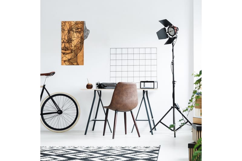 Half face Väggdekor - Svart/Valnöt - Inredning - Väggdekor - Skylt - Plåtskyltar