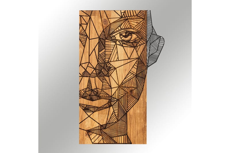 Half face Väggdekor - Svart/Valnöt - Inredning - Väggdekor - Skylt - Plåtskyltar