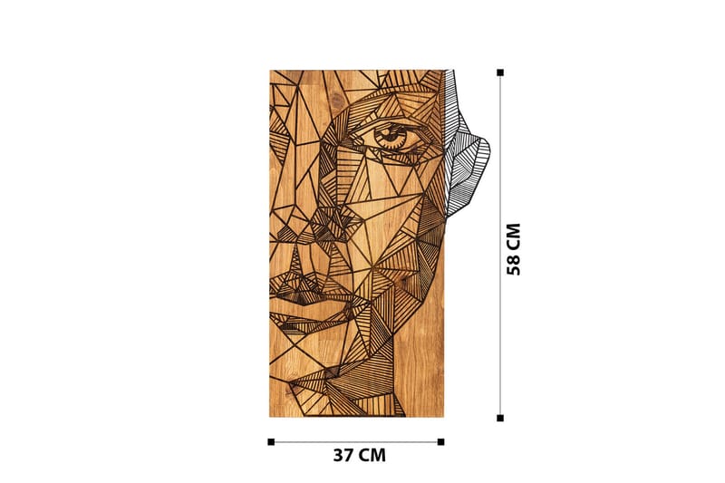 Half face Väggdekor - Svart/Valnöt - Inredning - Väggdekor - Skylt - Plåtskyltar