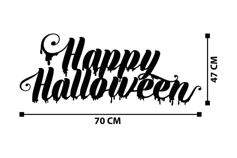 Halloween 10 Väggdekor - Svart - Inredning - Väggdekor - Skylt - Plåtskyltar