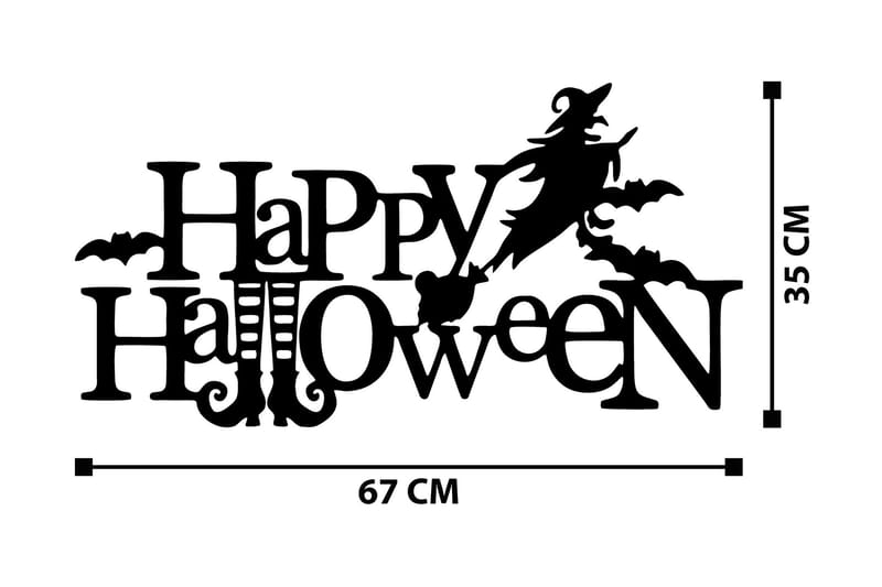 Halloween 4 Väggdekor - Svart - Inredning - Väggdekor - Skylt - Plåtskyltar