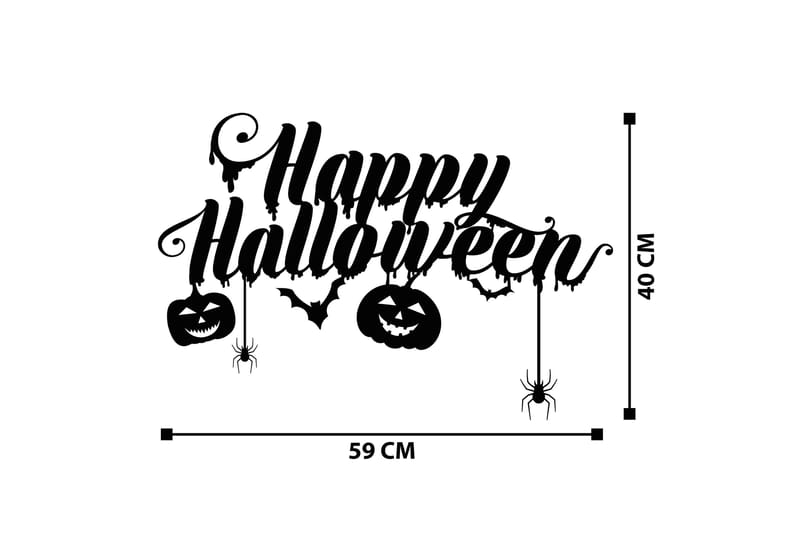 Halloween 5 Väggdekor - Svart - Inredning - Väggdekor - Skylt - Plåtskyltar