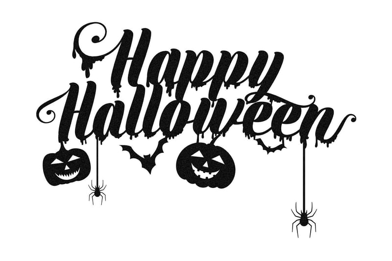 Halloween 5 Väggdekor - Svart - Inredning - Väggdekor - Skylt - Plåtskyltar