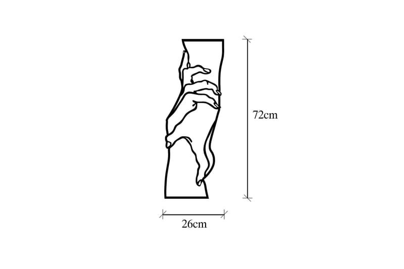 Hand Holding Väggdekor - Svart - Inredning - Väggdekor - Skylt - Plåtskyltar