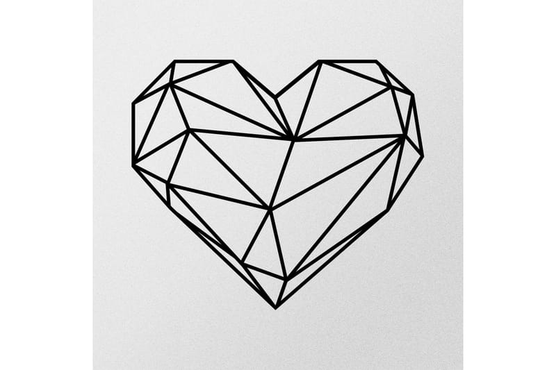 Heart Metal Decor Väggdekor - Svart - Inredning - Väggdekor - Skylt - Plåtskyltar