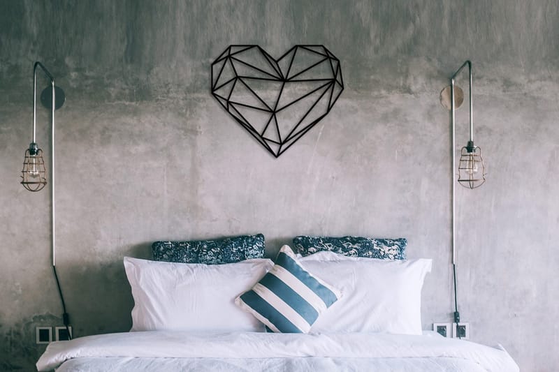 Heart Metal Decor Väggdekor, Svart