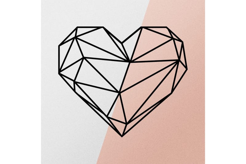 Heart Metal Decor Väggdekor - Svart - Inredning - Väggdekor - Skylt - Plåtskyltar