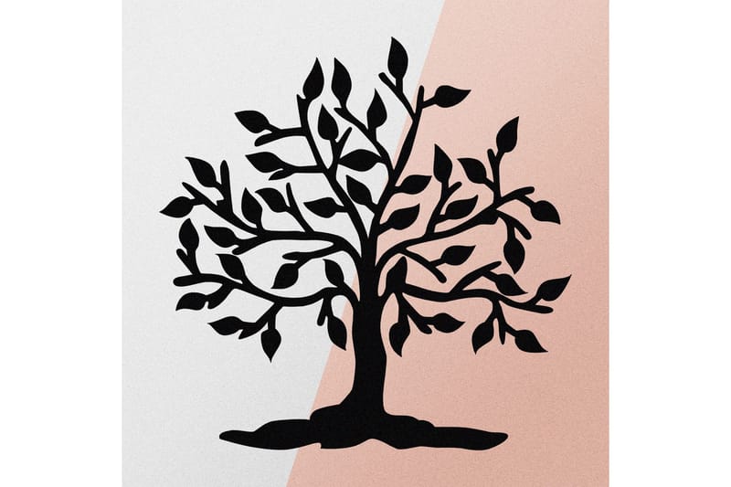 Heart Tree Väggdekor - Svart - Inredning - Väggdekor - Skylt - Plåtskyltar