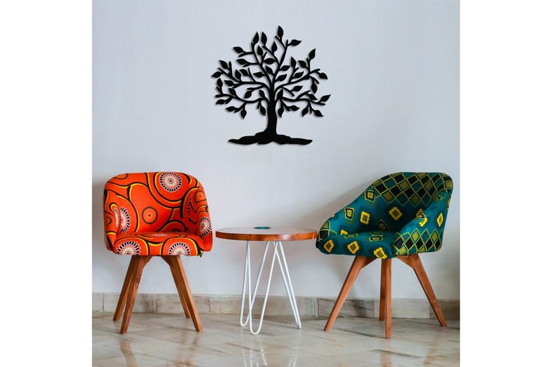 Heart Tree Väggdekor - Svart - Inredning - Väggdekor - Skylt - Plåtskyltar