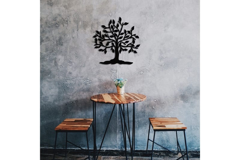 Heart Tree Väggdekor - Svart - Inredning - Väggdekor - Skylt - Plåtskyltar