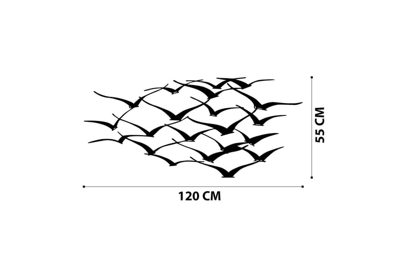 Herd Of Birds Väggdekor - Svart - Inredning - Väggdekor - Skylt - Plåtskyltar