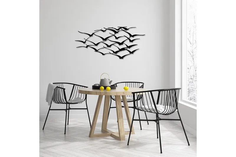 Herd Of Birds Väggdekor, Svart