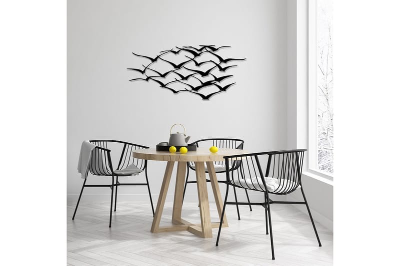 Herd Of Birds Väggdekor, Svart