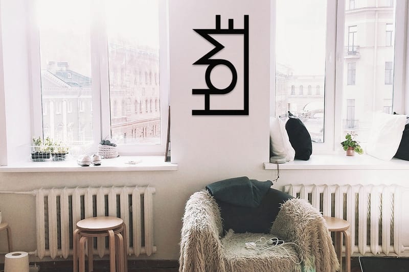 Home Väggdekor - Svart - Inredning - Väggdekor - Skylt - Plåtskyltar