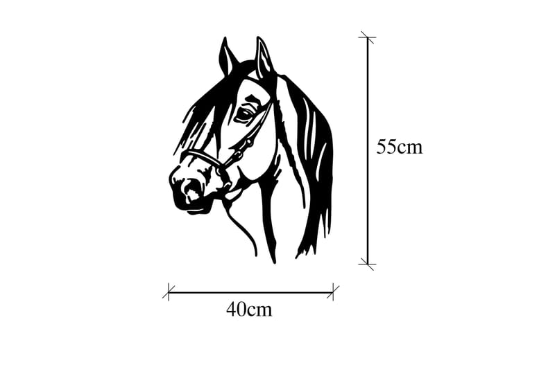 Horse Head Väggdekor - Svart - Inredning - Väggdekor - Skylt - Plåtskyltar