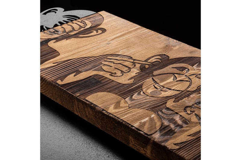 I didn't see I didn't hear I don't know Väggdekor - Svart/Valnöt - Inredning - Väggdekor - Skylt - Plåtskyltar