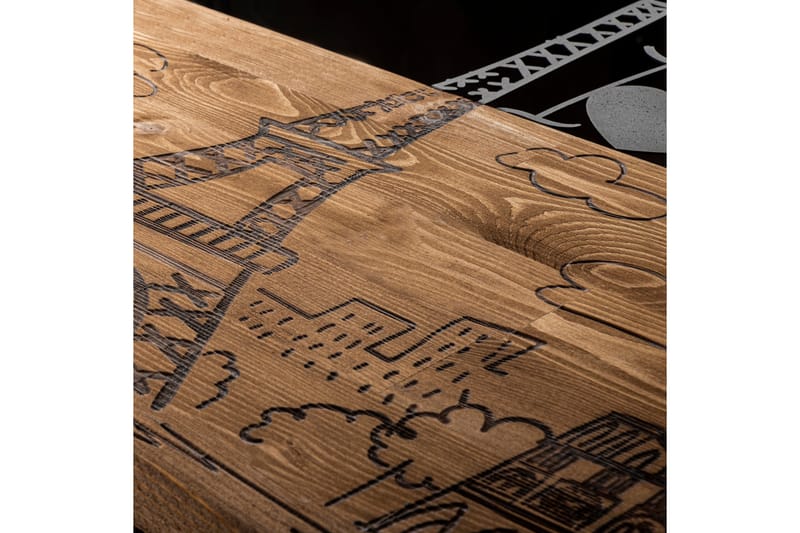 I Love You Paris Väggdekor - Svart/Valnöt - Inredning - Väggdekor - Skylt - Plåtskyltar