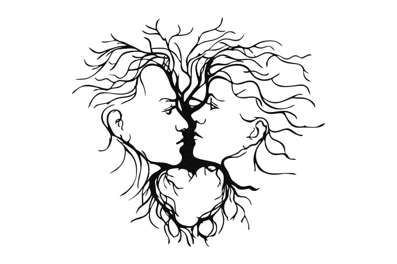 Intrigue Väggdekor, Svart