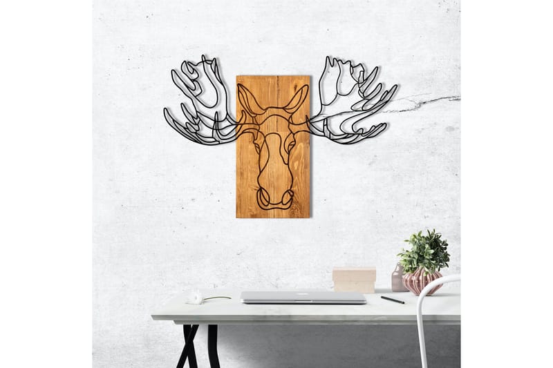 Jeyan Väggdekor - Svart/Valnöt - Inredning - Väggdekor - Skylt - Plåtskyltar