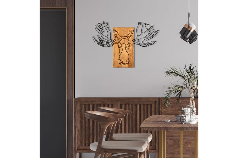 Jeyan Väggdekor - Svart/Valnöt - Inredning - Väggdekor - Skylt - Plåtskyltar