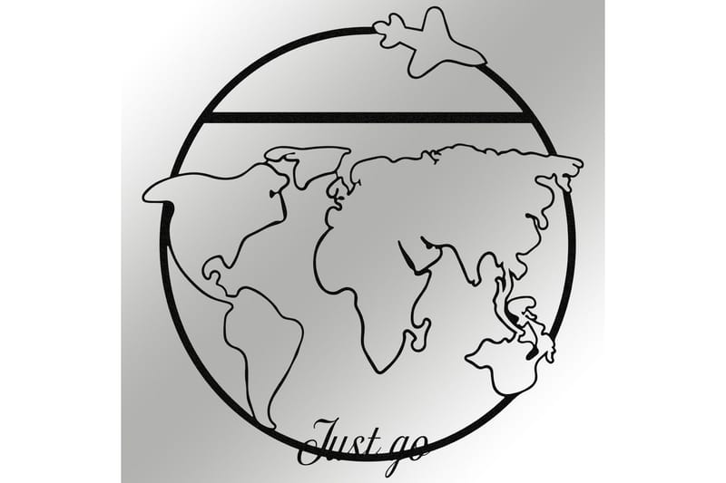 Juest Go Väggdekor - Svart - Inredning - Väggdekor - Skylt - Plåtskyltar