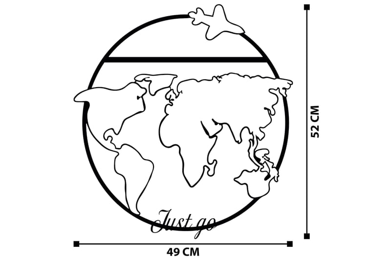 Juest Go Väggdekor - Svart - Inredning - Väggdekor - Skylt - Plåtskyltar