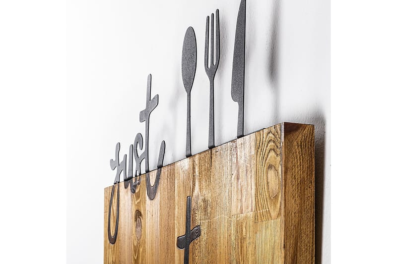 Just Eat It Väggdekor - Svart/Valnöt - Inredning - Väggdekor - Skylt - Plåtskyltar