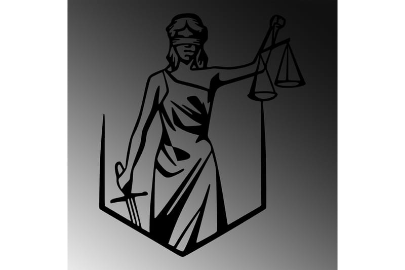 Justice Väggdekor - Svart - Inredning - Väggdekor - Skylt - Plåtskyltar