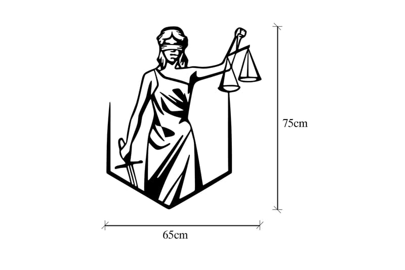 Justice Väggdekor - Svart - Inredning - Väggdekor - Skylt - Plåtskyltar