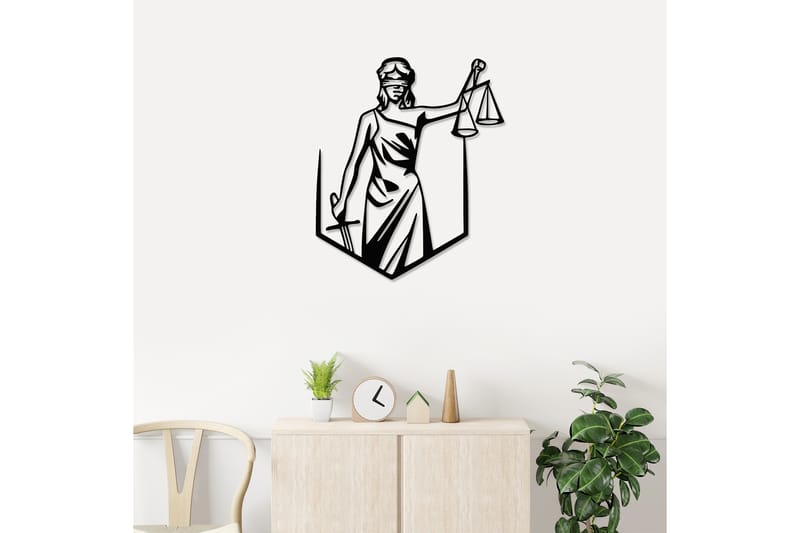Justice Väggdekor - Svart - Inredning - Väggdekor - Skylt - Plåtskyltar