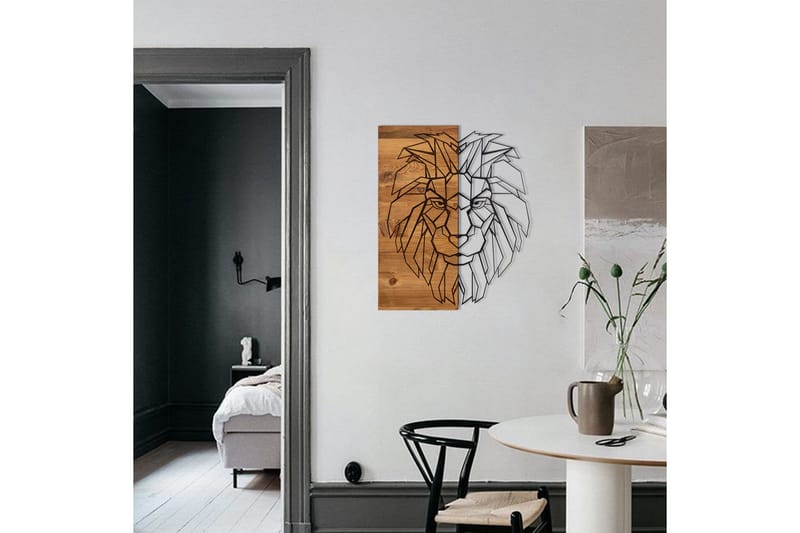 King Väggdekor - Svart/Valnöt - Inredning - Väggdekor - Skylt - Plåtskyltar