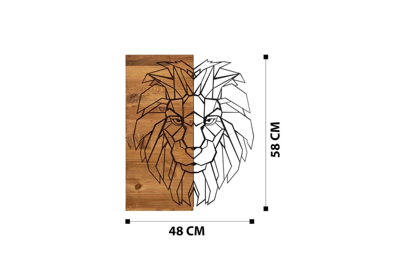 King Väggdekor - Svart/Valnöt - Inredning - Väggdekor - Skylt - Plåtskyltar