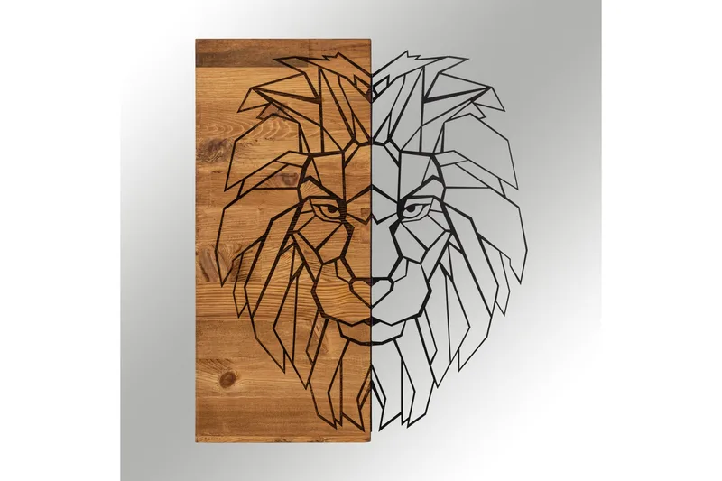 King Väggdekor - Svart/Valnöt - Inredning - Väggdekor - Skylt - Plåtskyltar