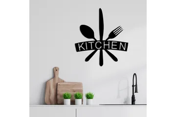 Kitchen Väggdekor - Svart - Inredning - Väggdekor - Skylt - Plåtskyltar