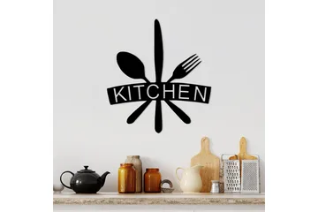 Kitchen Väggdekor - Svart - Inredning - Väggdekor - Skylt - Plåtskyltar