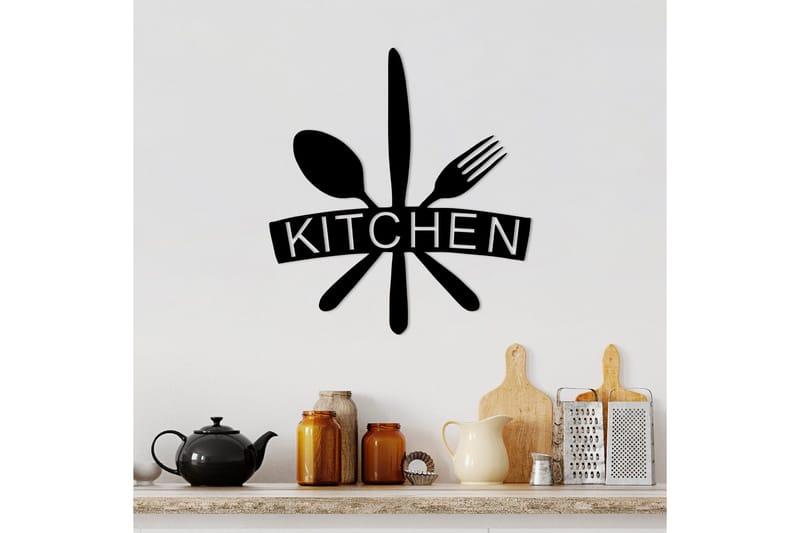 Kitchen Väggdekor - Svart - Inredning - Väggdekor - Skylt - Plåtskyltar