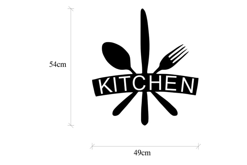 Kitchen Väggdekor - Svart - Inredning - Väggdekor - Skylt - Plåtskyltar