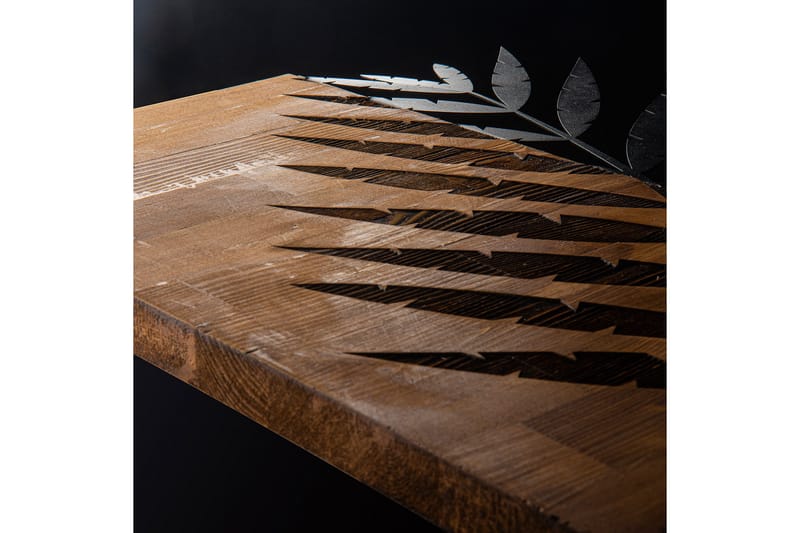 Leaf 3 Väggdekor - Svart/Valnöt - Inredning - Väggdekor - Skylt - Plåtskyltar