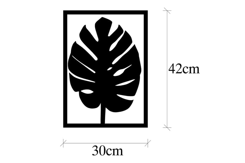 Leaf 30 Väggdekor - Svart - Inredning - Väggdekor - Skylt - Plåtskyltar